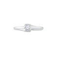 thumbnail image 2 of 10kt White Gold Womens Round Diamond Solitaire Promise Ring 1/8 Cttw, 2 of 4