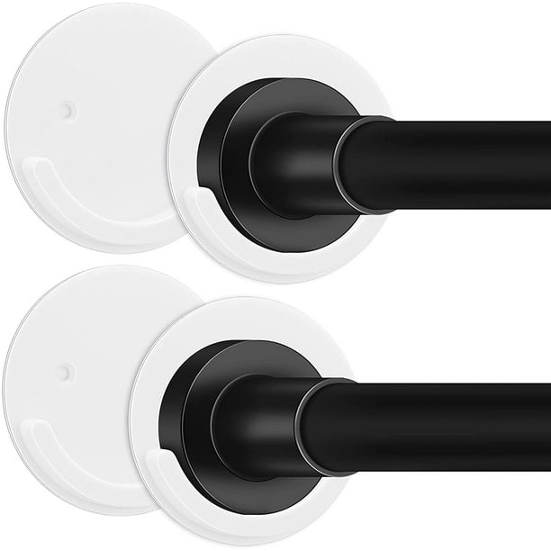 4 Packs Adhesive Shower Curtain Rod Mount Holder Shower Curtain Rod