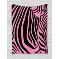 thumbnail image 1 of Pink Zebra Tapestry, Vibrant Background Zebra Skin Artistic Avant Garde Tribal Punk Indie Wild, Wall Hanging for Bedroom Living Room Dorm Decor, 40W X 60L Inches, Fuchsia Black, by Ambesonne, 1 of 2