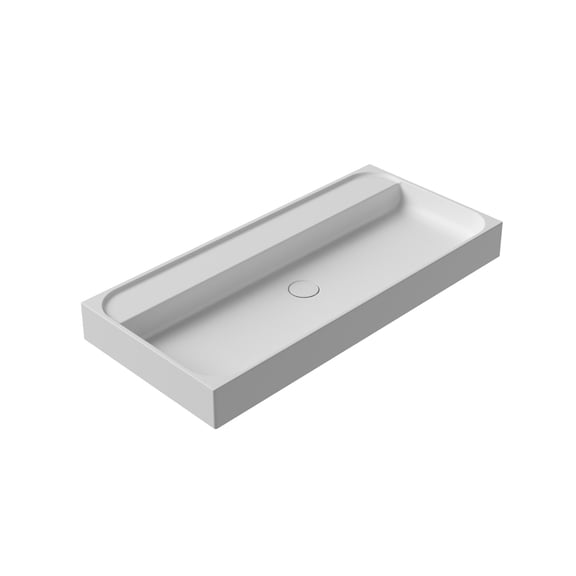 Ws Bath Collections Unit Plus 100A.00 Unit Plus 39-5/8" Rectangular Ceramic Vessel / Wall