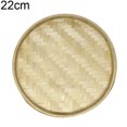 thumbnail image 5 of Walbest Handwoven Flat Bamboo Round Fruit Basket Woven Food Storage Sieve, Weaved Shallow Tray Vegetable Fruit Serving Basket, Home Snack Storage Organizer, 5 of 6