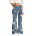 thumbnail image 2 of VIPOIN Girls' Boho Flare Pants Floral Print Vintage Y2K Style Bell Bottom Stretchy Trousers, 2 of 7