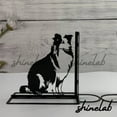 thumbnail image 2 of Shinelab Shetland Sheepdog Mental Bookends Pet Dog Name Bookend Gift, Animal Table Bookshelf Decor 5963, 2 of 3