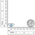 thumbnail image 6 of Gem Stone King 925 Sterling Silver Millennium Blue Mystic Quartz and White Moissanite Engagement Ring for Women | 2.26 Cttw | Oval 9X7MM | Gemstone Birthstone | Size 6, 6 of 7
