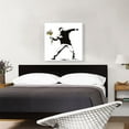thumbnail image 2 of ARTCANVAS Rage, Flower Thrower Canvas Art Print by Banksy - Size: 26" x 26" (1.50" Deep), 2 of 9