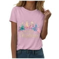 thumbnail image 4 of Duqingm Christmas Vacation Shirt Christmas Shirts for Women: Merry Christmas Printed Short Sleeve T-Shirts Xmas Holiday Tees Tops for Family Pink,M, 4 of 6