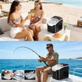 thumbnail image 5 of Auseo Countertop Ice Maker, 2 Sizes of Bullet Ice, 26Lbs/24H, 8 Ice Cubes in 6 Mins, Portable Ice Machine with Self-Cleaning for Home/Party/Travel/Camping (Black), 5 of 13