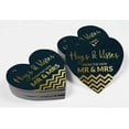 thumbnail image 4 of Inkdotpot 100 Pack Real Gold Foil Paper Tag Hugs & Kisses From The Wedding Favor Hang Tag, 4 of 6
