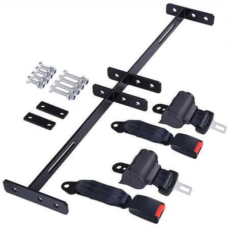 2 Retractable Universal Golf Cart Seat Belts and Bracket Kit Compatible With EZGO Yamaha Club (Best Forged Golf Clubs)