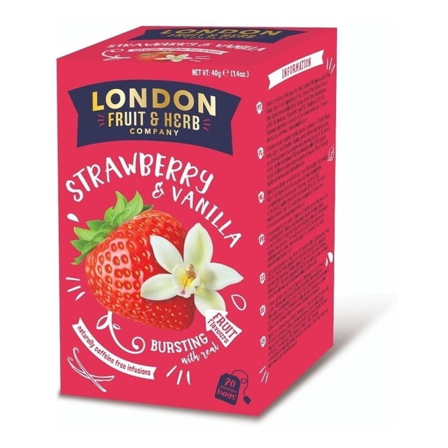 London Fruit & Herb Té Fresa Y Vainilla, 20 Sobres