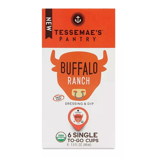 Tessemae's Organic Buffalo Ranch Dip Cups Salad Dressing & Dip, 1.5oz