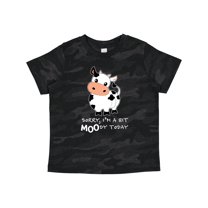 Inktastic Sorry, I'm a Bit Moody Today Cute Cow Pun Boys or Girls Toddler T-Shirt