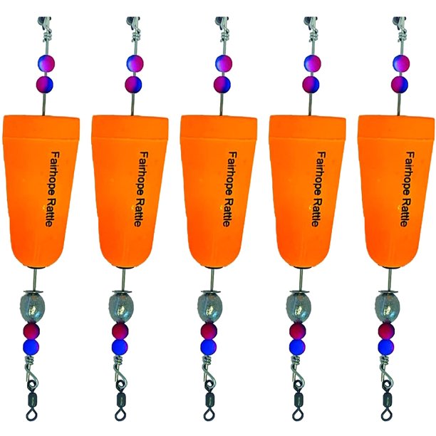 Fairhope Rattle, 5 Fishing Popping Corks, 3 inch Neon Orange