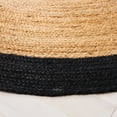 thumbnail image 3 of SAFAVIEH Natural Fiber Delroy Bordered Area Rug, Natural/Black, 6' x 6' Round, 3 of 8