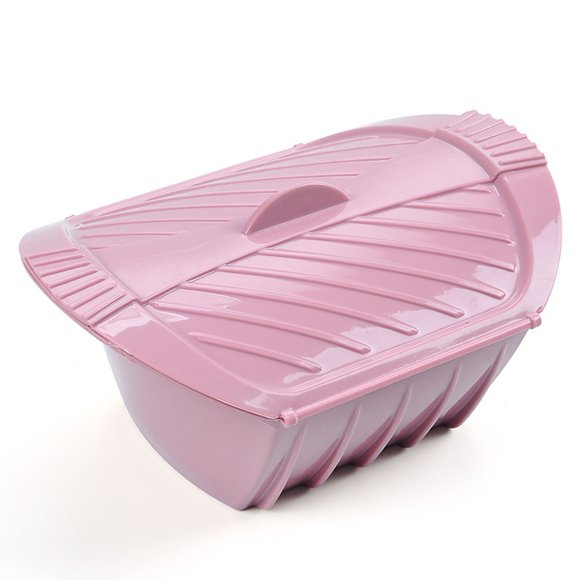 Amdohai Microwave Steamer Bowl Silicone Steamer with Handle & Lid for Meal