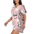 thumbnail image 2 of Picia Panda Pajamas Sets for Women Soft Short-Sleeved Pjs with Lounge Shorts Two Piece Sleepwear-X-Large, 2 of 9