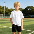 thumbnail image 3 of Kids Rash Guard Crew Neck Short Sleeve T-Shirts Youth Quick Dry Beach Rashguard, 3 of 6