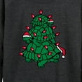 thumbnail image 3 of Instant Message - Turtle Tree Stack Christmas - Women's Lightweight French Terry Long Sleeve Shirt, 3 of 6