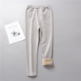 thumbnail image 4 of Women's Warm Winter Fleece Sweatpants Sherpa Lined High Waist Drawstring Active Running Jogger Pants with Pockets, 4 of 9