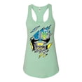 thumbnail image 3 of Ukrainian Muscle Skin Beast Mode Ladies Racerback Tank Top, Mint, Medium, 3 of 4