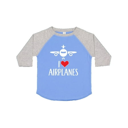 

Inktastic Plane I Love Airplanes Gift Toddler Boy or Toddler Girl T-Shirt