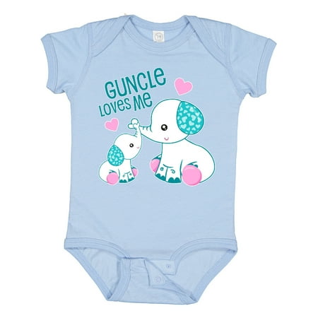 

Inktastic Guncle Loves Me-cute Elephants Gift Baby Boy or Baby Girl Bodysuit