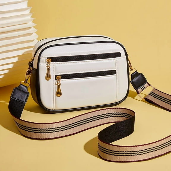 Large capacity wide shoulder strap women's bag, single shoulder crossbody bag