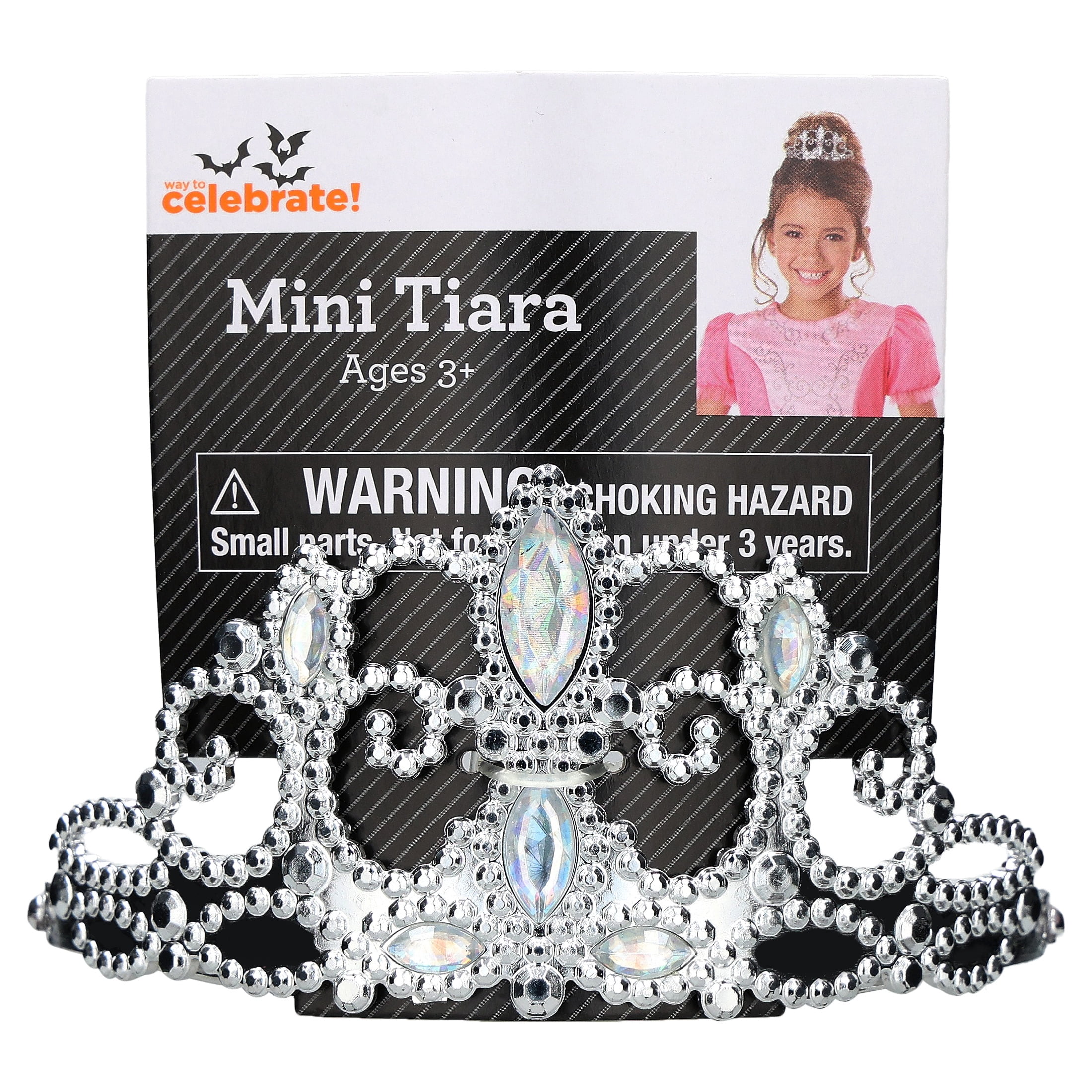 Mini Tiara Costume Accessory for Children, Silver, Halloween by Way To Celebrate
