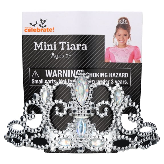 Mini Tiara Costume Accessory for Children, Silver, Halloween by Way To Celebrate