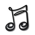 thumbnail image 2 of Double Eighth Note Decor, Minimalist Line Art Musical Note Home Decoration, 2 of 5