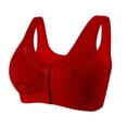thumbnail image 1 of Pavied Wireless Bras Front Closure Bras Seamless Bras High Support Bras For Women Adjustable Strap Full Coverage Up Bras Comfortable No Underwire Wireless Bras Plus Size Bra Feelingirl Bra Red 52, 1 of 8