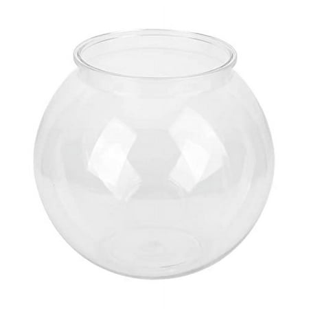 Plastic Fish Bowl, Unbreakable Small Round Fish, Heavy Duty Plastic Ivy Bowls Centerpiece for Candy, Carnival Games, Prizes, Centerpieces and Party Decoration Supplies (L)