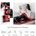 thumbnail image 4 of JOY Christmas Throw Flannel Blanket 50x80In Snowman Snowflake Red Black Plaid Super Soft Cozy Bed Blanket, Lightweight Plush Fuzzy Bed Throw for Bedroom Sofa Couch Living Room, 4 of 4