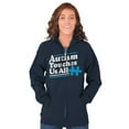 thumbnail image 4 of Autism Touches Us All Puzzle Piece Zip Up Hoodie Men's Women's Brisco Brands S, 4 of 6