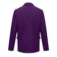 thumbnail image 5 of 2025 Mens Vintage Corduroy Sport Coat Casual Slim Fit 3 Button Blazer Notched Lapel Long Sleeve Jacket Purple 2XL, 5 of 5