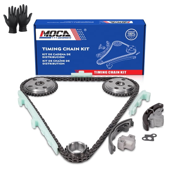 MOCA AUTOPARTS Timing Chain Kit Fit for 1997-2002 Chevrolet Cavelier 2.4L & 1997-2001 Pontiac Grand Am 2.4L & 1996-1998 Buick Skylark 2.4L