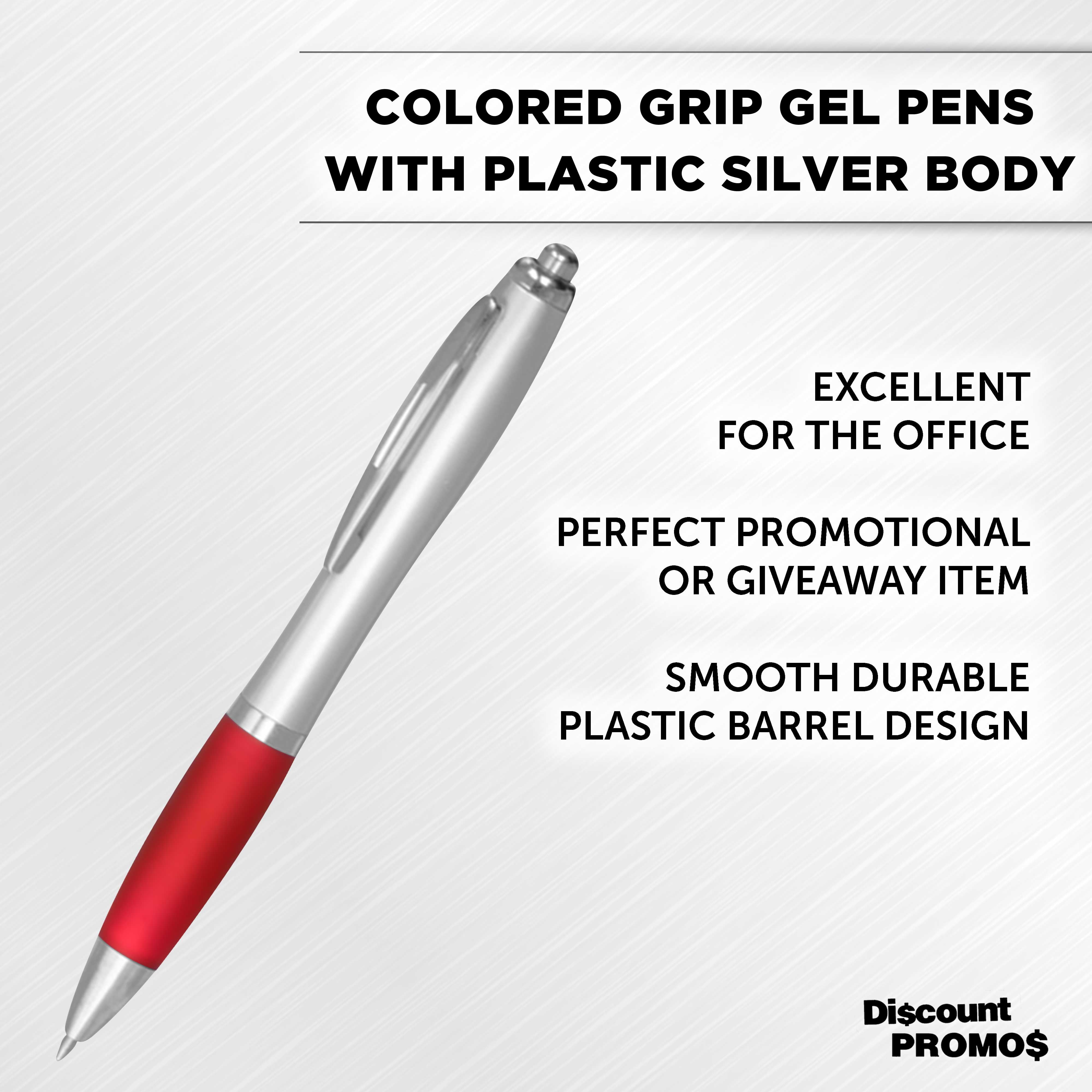 Colored Grip Gel Pens - 10 pack - RedBI