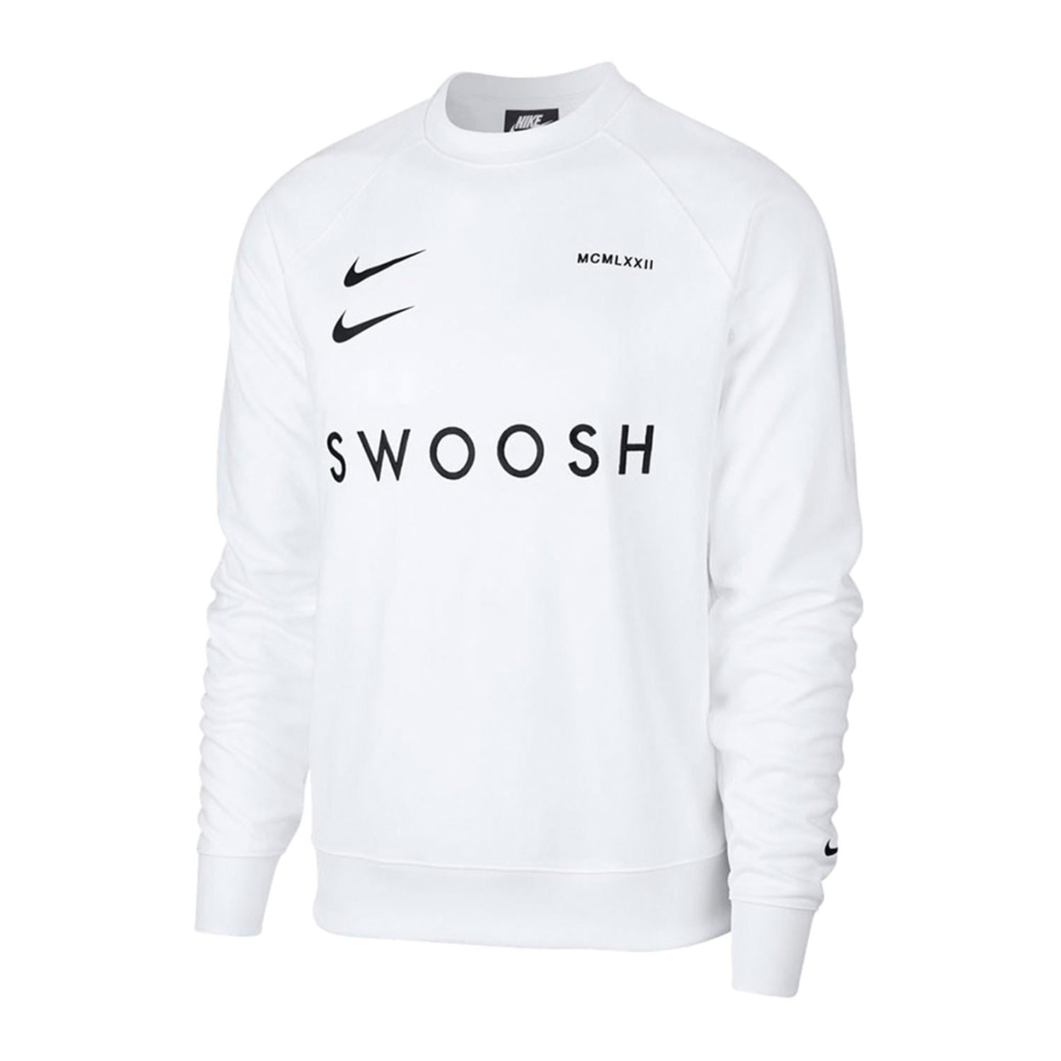 nike swoosh sudadera blanca