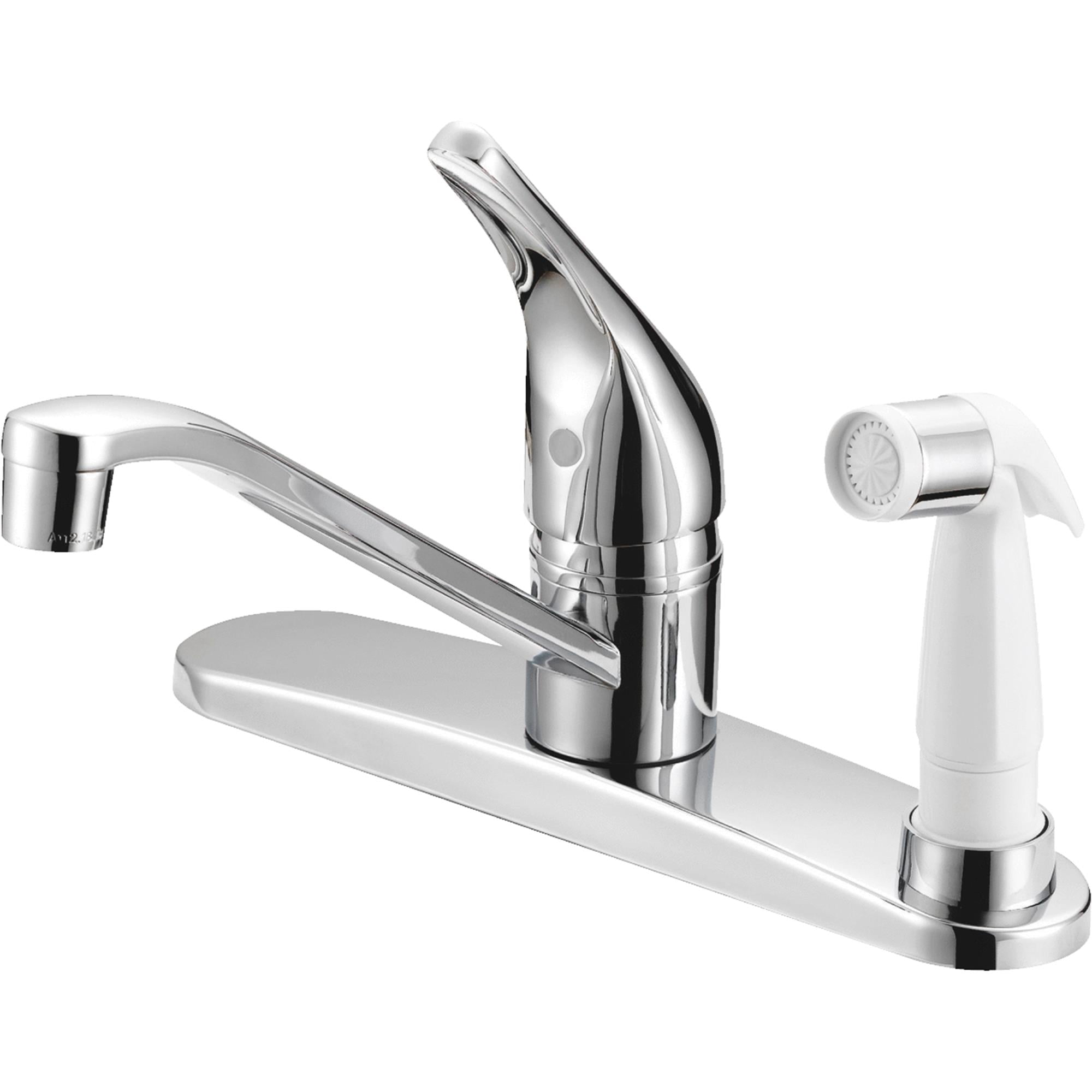 Home Impressions Single Handle Kitchen Faucet With Sprayer On Deck