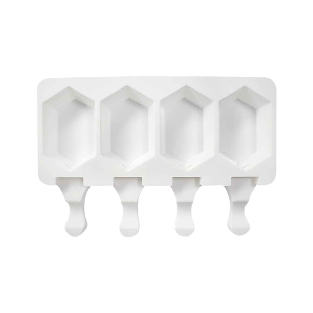 Suministros de cocina, rejilla para hielo, utensilios de cocina, juego de utensilios de cocina, hielera creativa de 4 celdas, fácil de desmoldar, con fondo suave, bandeja para hielo.