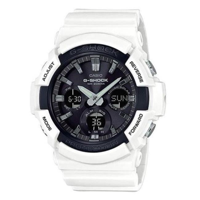 noot knijpen Becks Casio Men's G-Shock Analog-Digital Tough Solar Watch, White - Walmart.com