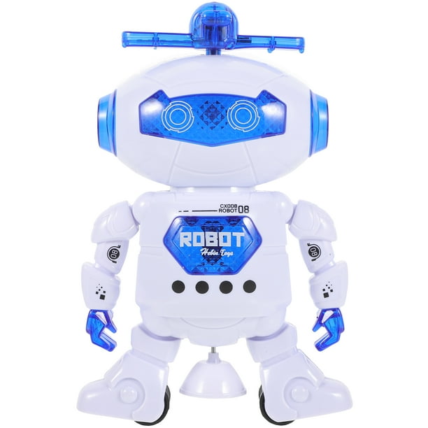 Robot bailarín musical con luces intermitentes de colores, juguete divertido para niños, robot electrónico giratorio travieso, no incluye batería.