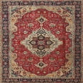 thumbnail image 1 of Ahgly Company Machine Washable Indoor Square Traditional Saffron Red Area Rugs, 5' Square, 1 of 7