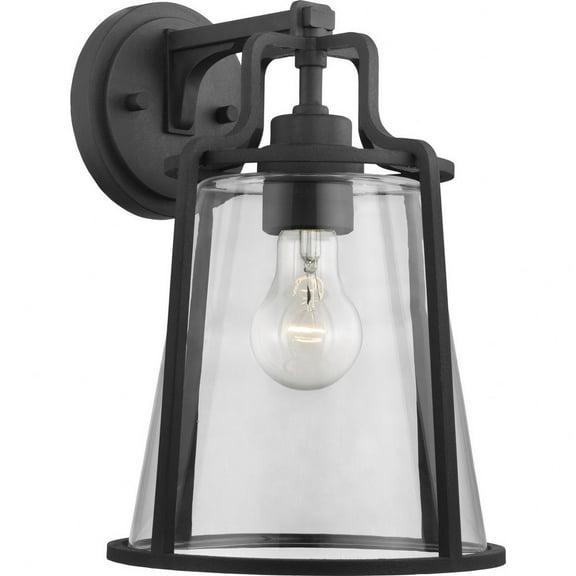 P560185-031-Progress Lighting-Benton Harbor - 13 Inch 1 Light Outdoor Wall Lantern Black Finish