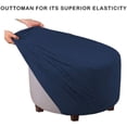 thumbnail image 5 of Round Ottoman Storage Cover Folding Stool Covers Furniture Protector Cover for Footrest Ottoman Fit Dia 24" - 29" Khaki, 5 of 6
