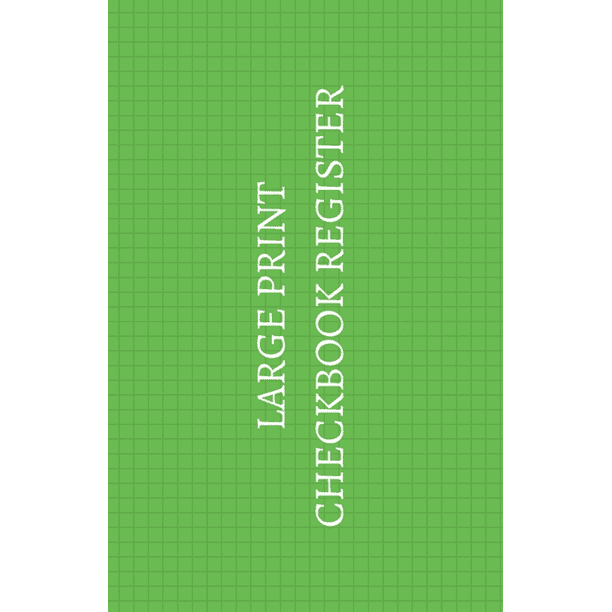 Large Print Checkbook Register EasytoRead Check Ledger (Paperback