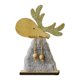 thumbnail image 2 of Adornos navideños de madera, figura rústica de alce para tienda, hogar en invierno. Gris S, 2 of 9