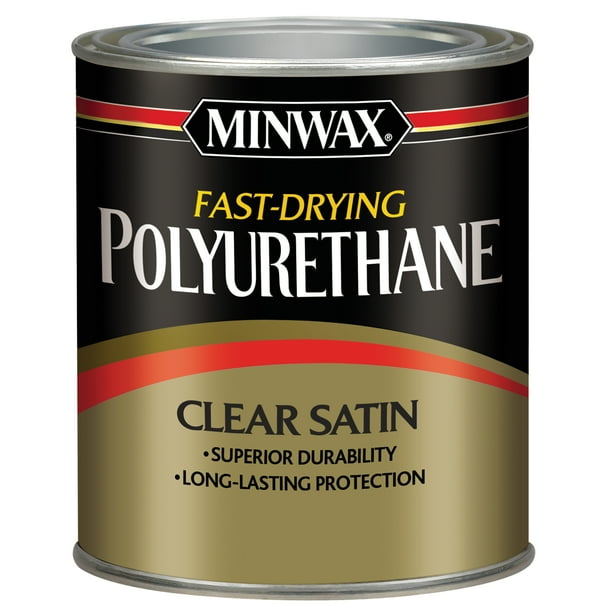 Minwax FastDrying Polyurethane, Satin, Clear, 1 Quart