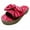 Hot Pink, variant on VerPetridure Women's Sandals Summer Casual Slip-On Bow Flat Beach Open Toe Breathable Sandals Weave Shoes
