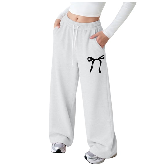 Qopobobo Toddler Girl Jeans Baby Girl Jeans Girls Boys Fleece Joggers Sweatpants Sherpa Lined Winter Warm Waist Jogger Pants with Pockets Light Gray,13-14 Years